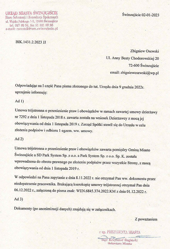„Zniknięcie Prezydenta rozwiązane” - informuje Zbigniew Osewski