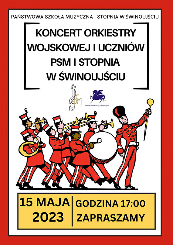 Zaproszenie na koncert uczniw PSM i Orkiestry Wojskowej