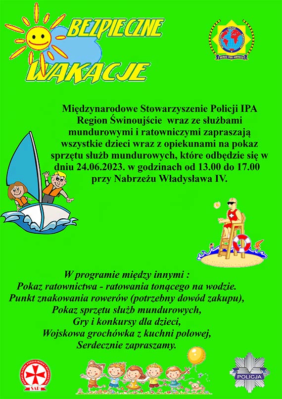 Bezpieczne Wakacje 2023: Dzie z Subami Mundurowymi w winoujciu