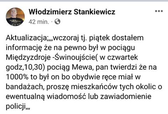 Świnoujście: poszukiwany mężczyzna po wypadku samochodowym - podejrzewana amnezja