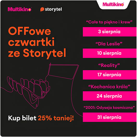 Sierpie z „OFFowymi czwartkami ze Storytel” w Multikinie!