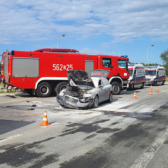Wypadek na skrzyżowaniu ulicy Barlickiego z ulicą Wolińską