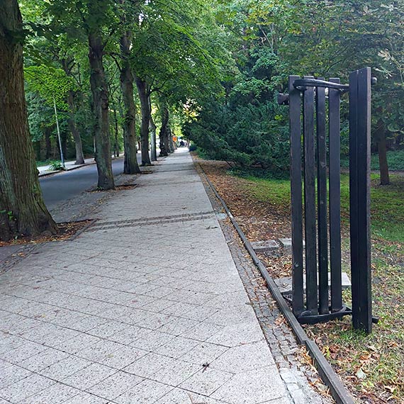 Zabawa z ławkami przy ulicy Piłsudskiego