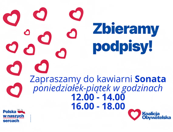 Zbieraj podpisy poparcia pod list Koalicji Obywatelskiej do Parlamentu