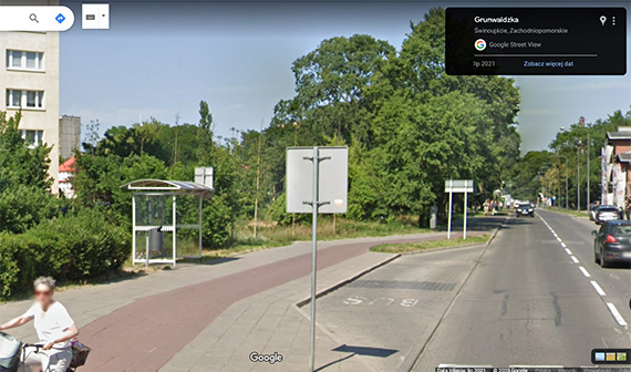 Kiedyś było zadaszenie dla przystanku autobusowego, dzisiaj go brak