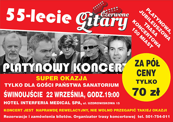 Jubileuszowy koncert Czerwonych Gitar ju w pitek