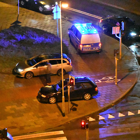 Zderzenie samochodw Toyota i Audi
