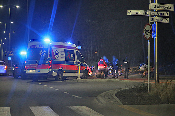 Wypadek na skrzyżowaniu – Rowerzysta w szpitalu