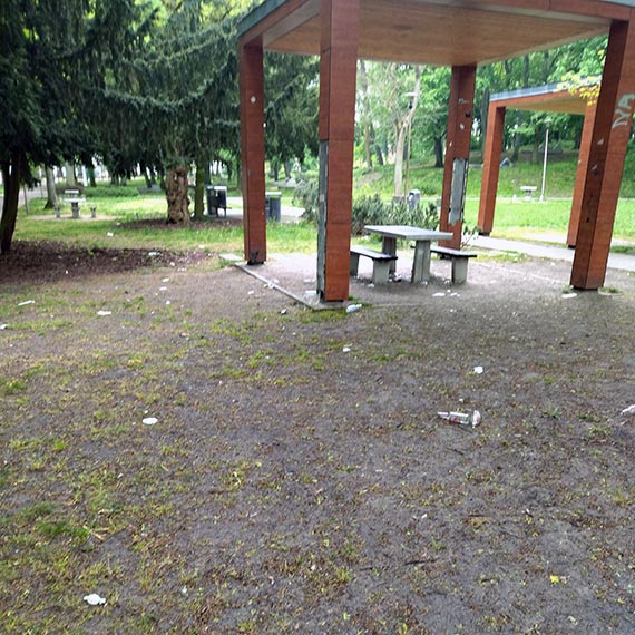Park Chopina okiem byłej Mieszkanki naszego miasta: Podziwiamy śmieci i przepełnione śmietniki
