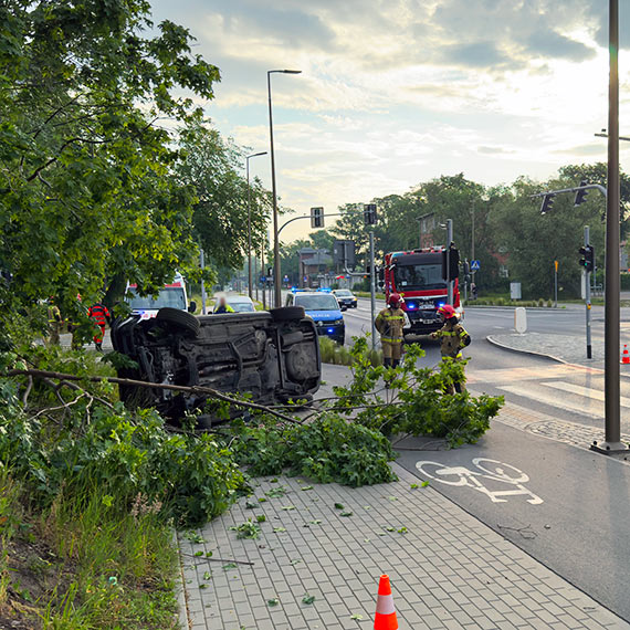 Dachowanie samochodu w winoujciu: Policja zatrzymuje 19-latka. Zobacz film!