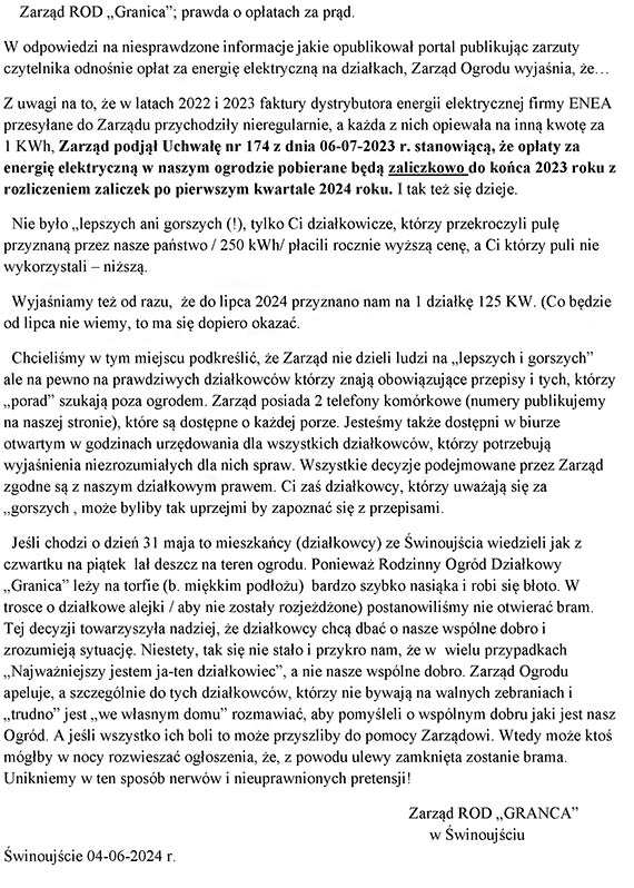 ROD Granica: Równi i równiejsi? Dziwne poczynania Zarządu