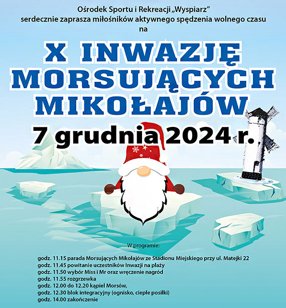 Ju dzisiaj inwazja Mikoajw na winoujskiej play! Okoo 500 miakw zanurzy si w zimnych falach Batyku
