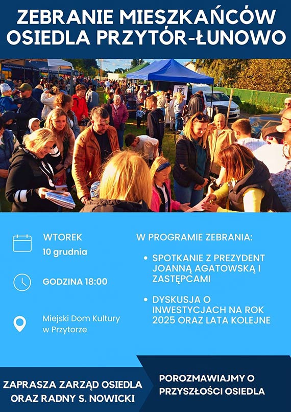 Zebranie mieszkacw osiedla Przytr - unowo z Prezydent J. Agatowsk