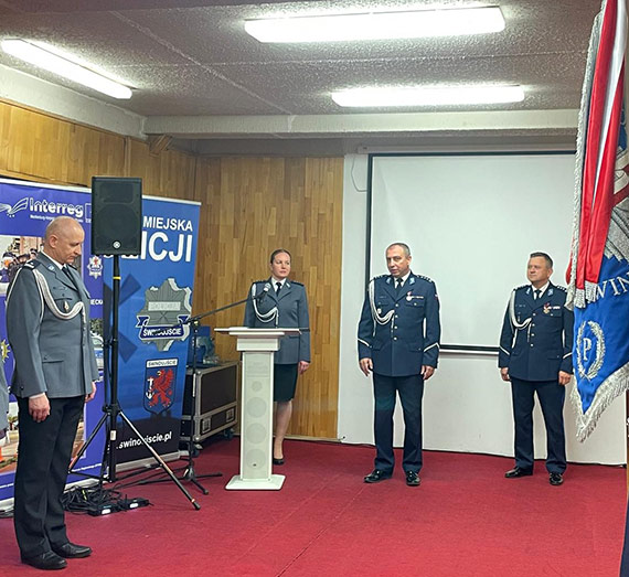 Pożegnanie ze sztandarem Komendanta Miejskiego Policji w Świnoujściu