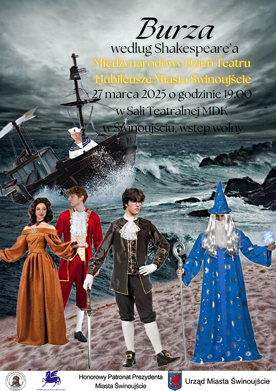 Jubileusz winoujcia i Midzynarodowy Dzie Teatru – spektakl „Burza” wedug Shakespeare’a
