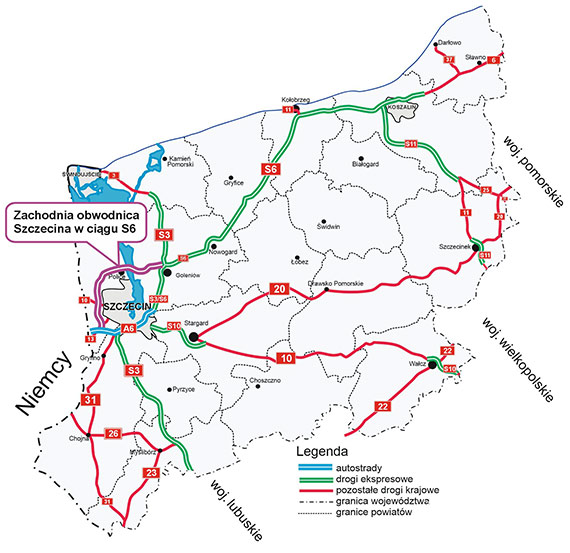 Poznaliśmy oferty wykonawców dla dwóch odcinków Zachodniej Obwodnicy Szczecina