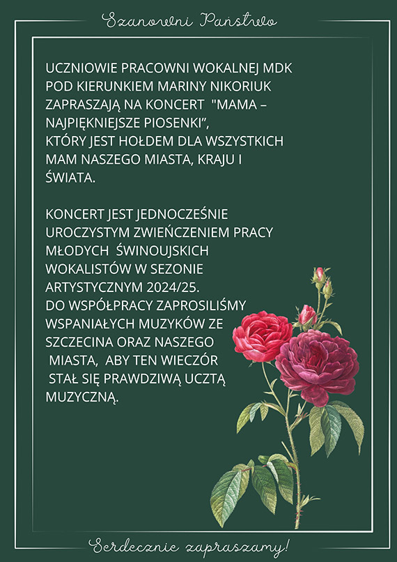 „Mama – najpikniejsze piosenki”. Wzruszajcy koncert w hodzie wszystkim mamom