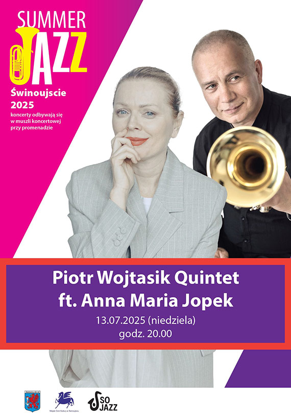 Niedziela: winoujcie rozbrzmi jazzem – Anna Maria Jopek i Piotr Wojtasik oraz Jakub Mizeracki zagraj w muszli koncertowej