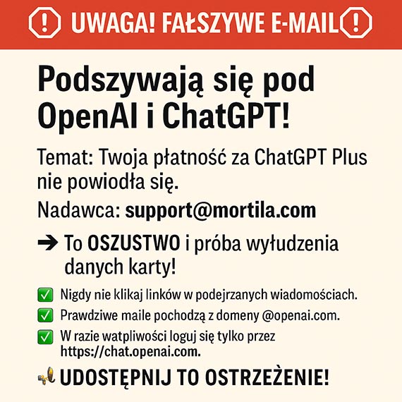 UWAGA – PRBA WYUDZENIA NA CHATGPT!