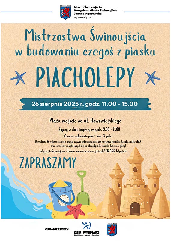 PIACHOLEPY 2025 – mistrzostwa winoujcia w budowaniu z piasku!
