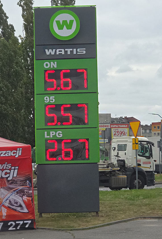 Niezalena sie Watis tasza - paliwo za 5,57 z w Szczecinie, a w winoujciu?