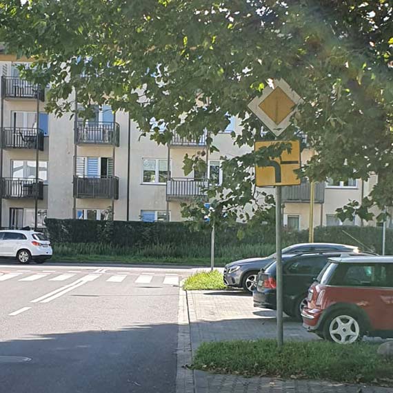 Świnoujście: Drzewa zasłaniają znaki drogowe na skrzyżowaniu Malczewskiego i Chełmońskiego