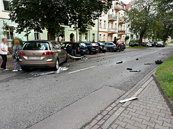 Kolizja Volkswagena z Audi na ulicy Chopina
