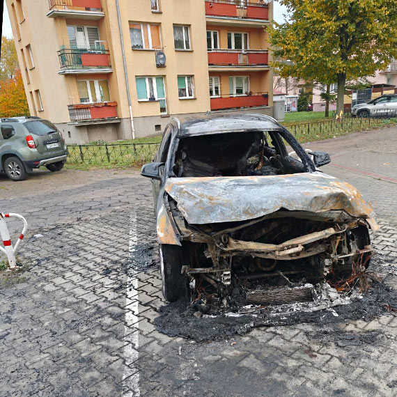 W nocy spłonęło BMW przy ulicy Matejki