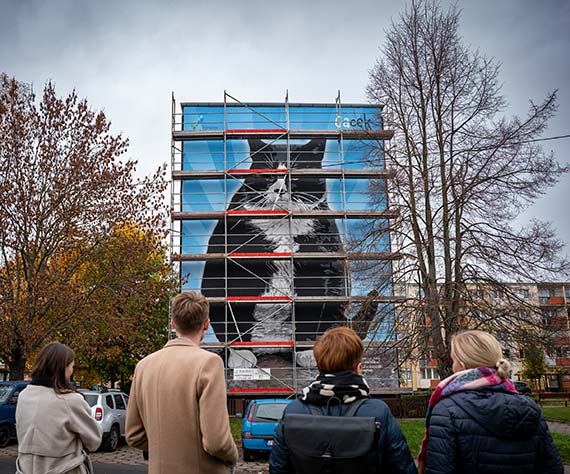 Na Pomorzu Zachodnim powstają ekologiczne murale. Gacek już gotowy