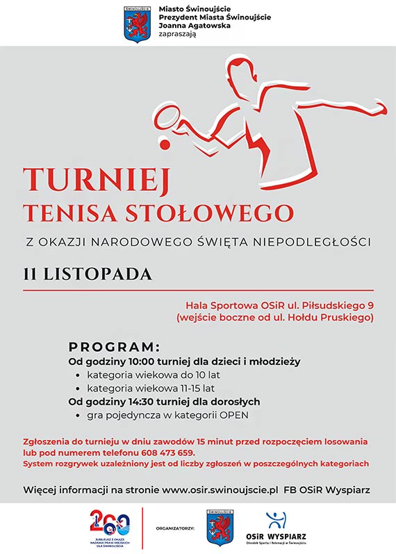 Turniej Tenisa Sto³owego z okazji Narodowego ¦wiêta Niepodleg³o¶ci