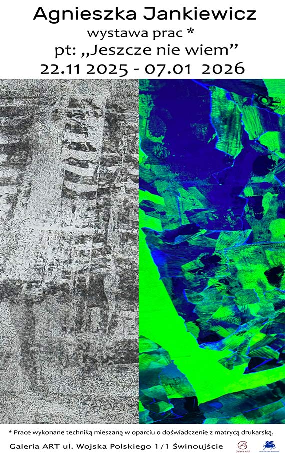 Wystawa Agnieszki Jankiewicz w Galerii ART. „Jeszcze nie wiem” od soboty w winoujciu