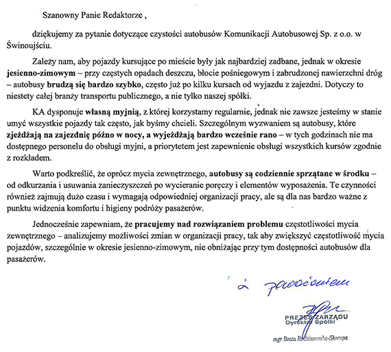 Brudne autobusy w Świnoujściu. Głośne komentarze: ile można jeździć w takim stanie?