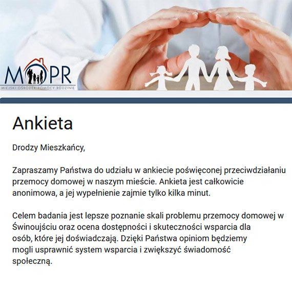 Rusza ankieta dotycząca przeciwdziałania przemocy domowej w Świnoujściu