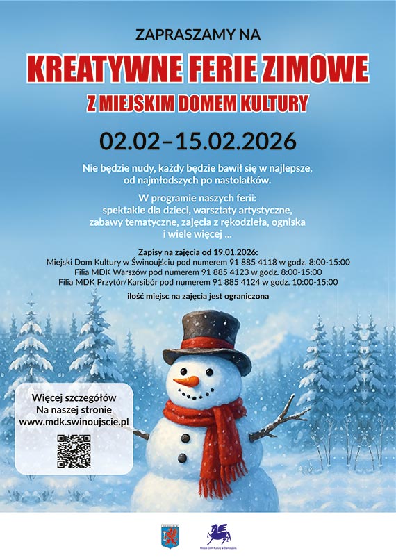 Kreatywne Ferie Zimowe z Miejskim Domem Kultury