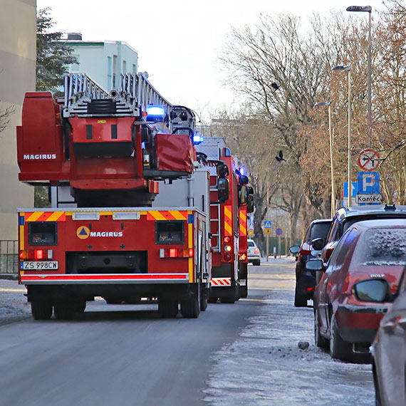 Pożar piecyka gazowego w budynku przy ulicy Kościuszki