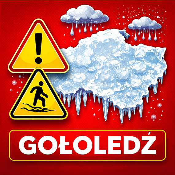 Alert pogodowy. Noc i poranek pod znakiem gołoledzi w całym województwie