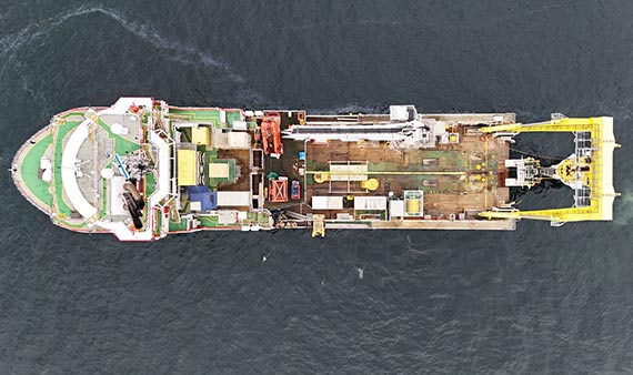 Korytarz kablowy Baltica 2 nabiera kształtu: już 150 km gotowych tras dla kabli między turbinami