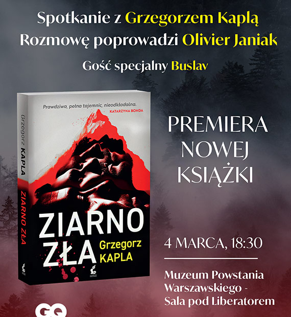 Premiera nowej ksi��ki Grzegorza Kapli. Spotkanie poprowadzi Olivier Janiak