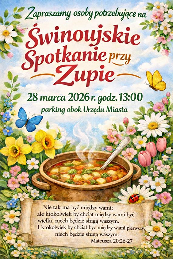Nie b�d� sam — przyjd� na �winoujskie Spotkanie przy Zupie!