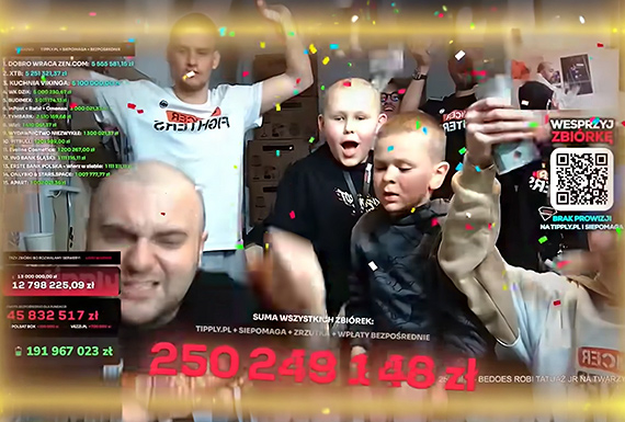 Fundacja Cancer Fighters - „Wojownicy z rakiem”. Rekordowy finał 9-dniowego streamu. Na konto wpłynęło ponad ćwierć miliarda złotych