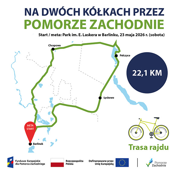 Rodzinna zabawa na rowerach. Zaproszenie do Barlinka