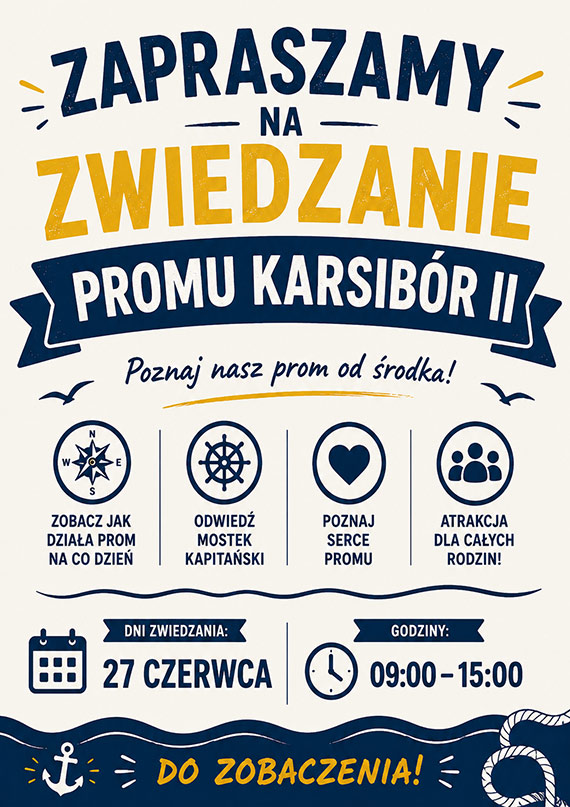 Zwiedzanie promu Karsib�r II i dodatkowe kursy Bielik�w podczas Dni Morza